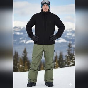 CAPP3L O4M Terrian Y2K  Snowboard/Ski Pants, Olive, Non Insulated Medium NWT